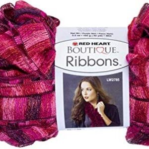 Red Heart Boutique Ribbons Yarn - Rosebud   One Skein - 4 Listings to Bundle